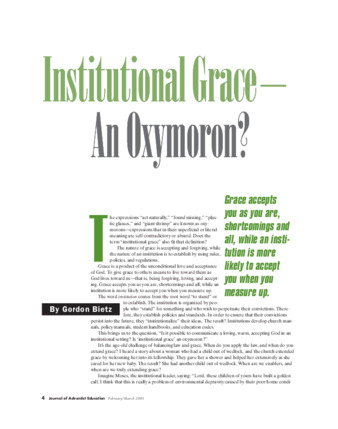 Institutional grace -- an oxymoron? Thumbnail